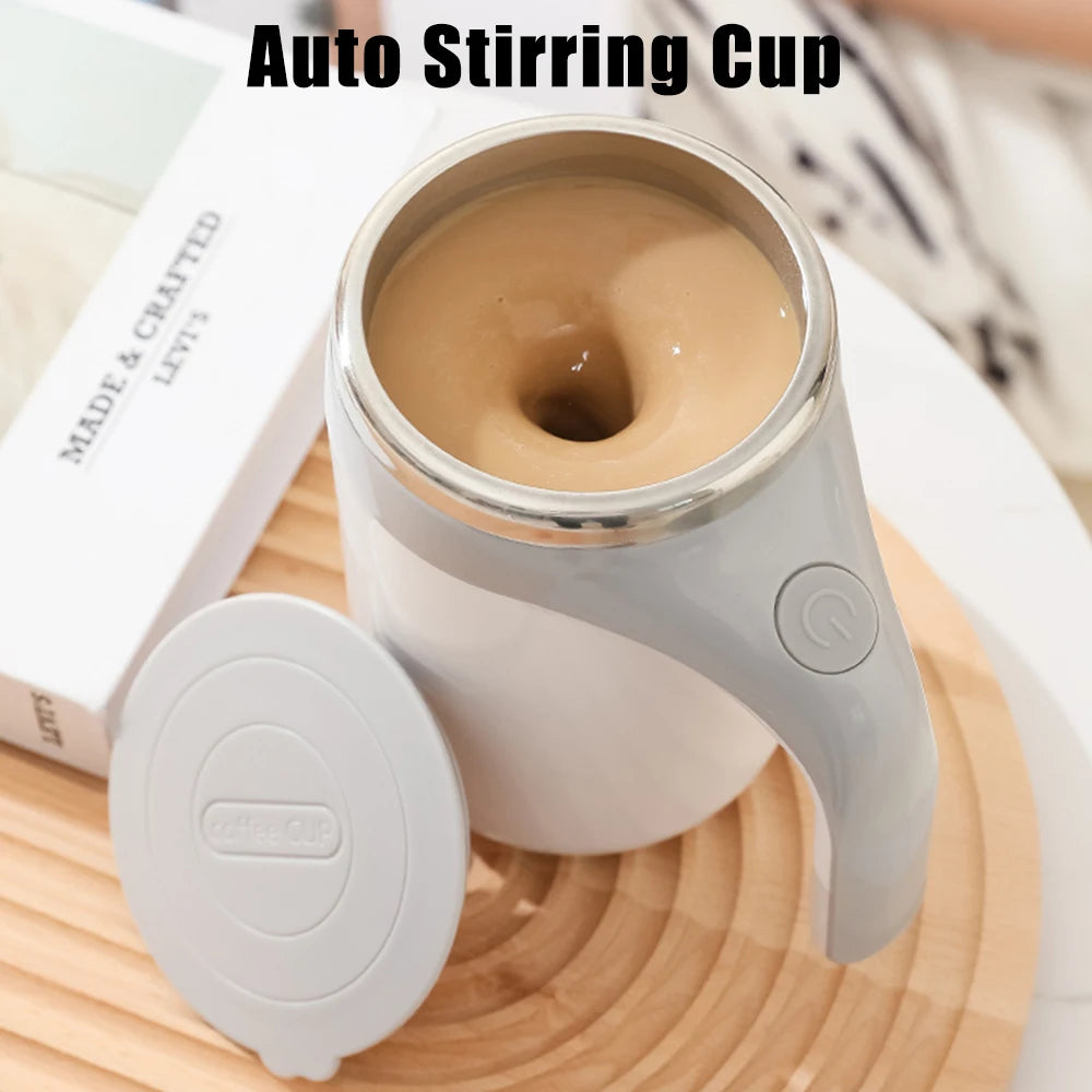 Lazy Smart Mixer Auto Stirring Cup New Coffee Milk Mixing Cup USB Charging Warmer Bottle Mark Cup Magnetic Rotating Blender